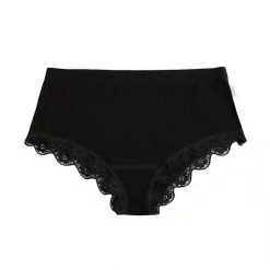 Joha Undertøj Joha Kate Damen Hipster, Wolle/Seide, Schwarz