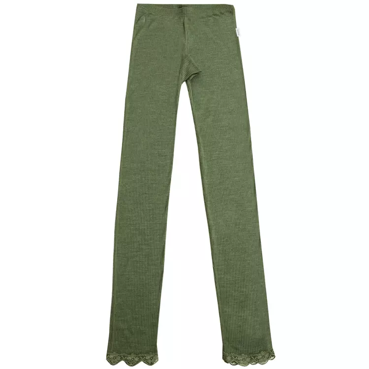 Joha Undertøj Joha Kate Damen Leggings, Wolle/Seide, Olivgrün, Schwarz 1 Joha Undertøj Joha Kate Damen Leggings, Wolle/Seide, Olivgrün, Schwarz