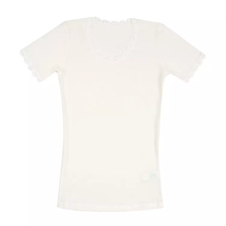 Joha Undertøj Joha Cecilie Damen T-Shirt Mit Merinowolle, Weiß, Weiß 2 Joha Undertøj Joha Cecilie Damen T-Shirt Mit Merinowolle, Weiß, Weiß – Bild 2