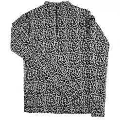 Joha Undertøj Joha Julie Damen Langärmliges Unterhemd Mit Merinowolle, Grau/Schwarz