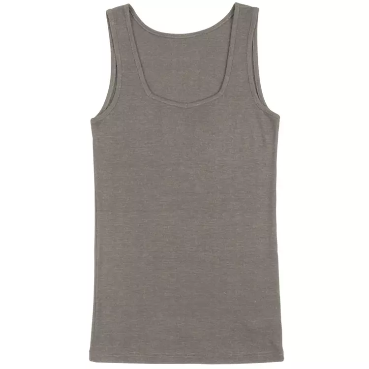 Joha Undertøj Joha Sara Damen Unterhemd, Wolle/Seide, Sesam Melange 1 Joha Undertøj Joha Sara Damen Unterhemd, Wolle/Seide, Sesam Melange