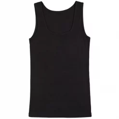 Joha Undertøj Joha Sara Damen Unterhemd, Wolle/Seide, Schwarz