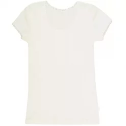 Joha Undertøj Joha Filippa Damen T-Shirt, Wolle/Seide, Weiß