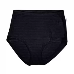 Joha Undertøj Joha Marie Damen Maxi-Slips Mit Merinowolle, Schwarz