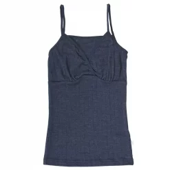 Joha Undertøj Joha Emily Damen Unterhemd, Wolle/Seide, Dunkelblau